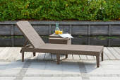 Шезлонг Джайпур "Jaipur Sun lounger", графит, капучино, коричневый