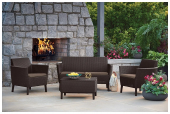 Комплект мебели Салемо сет "Salemo set", графит, коричневый, капучино