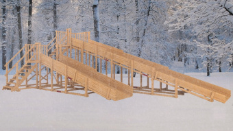 Зимняя горка SWAN-4 (Два спуска длиной 9,4 и 4,7 м)
