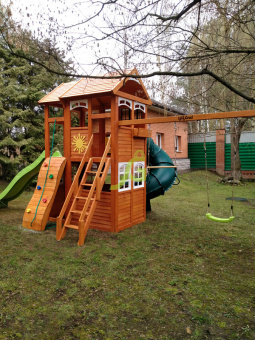 Детская площадка IgraGrad Клубный домик 2 с трубой Люкс